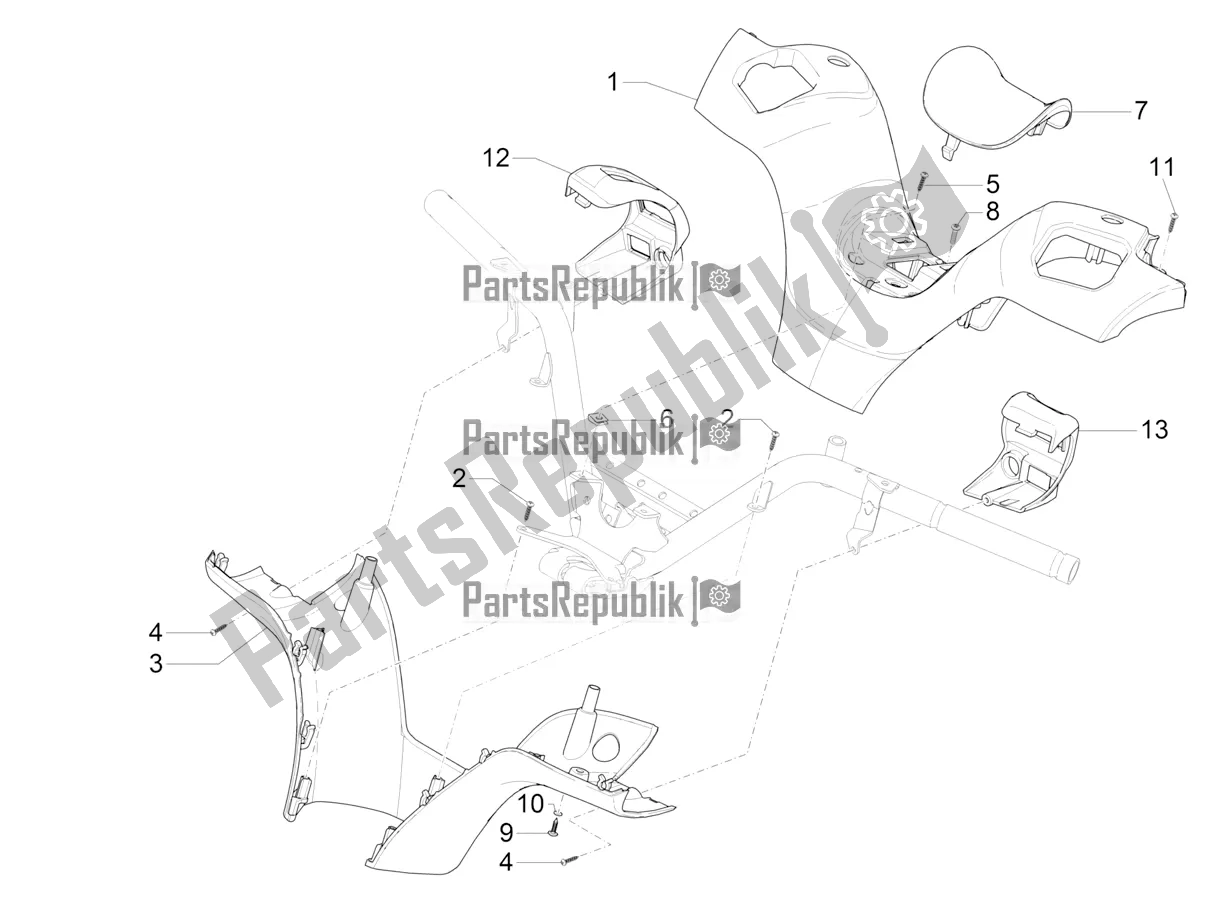 Order handlebars coverages spareparts for the Piaggio MP3 500 Sport